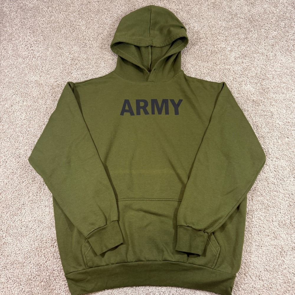 Rothco ARMY Hoodie Mens 2XL Olive Green Good Pullover Fleece Graphic Sweatshirt